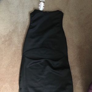 Black boohoo dress